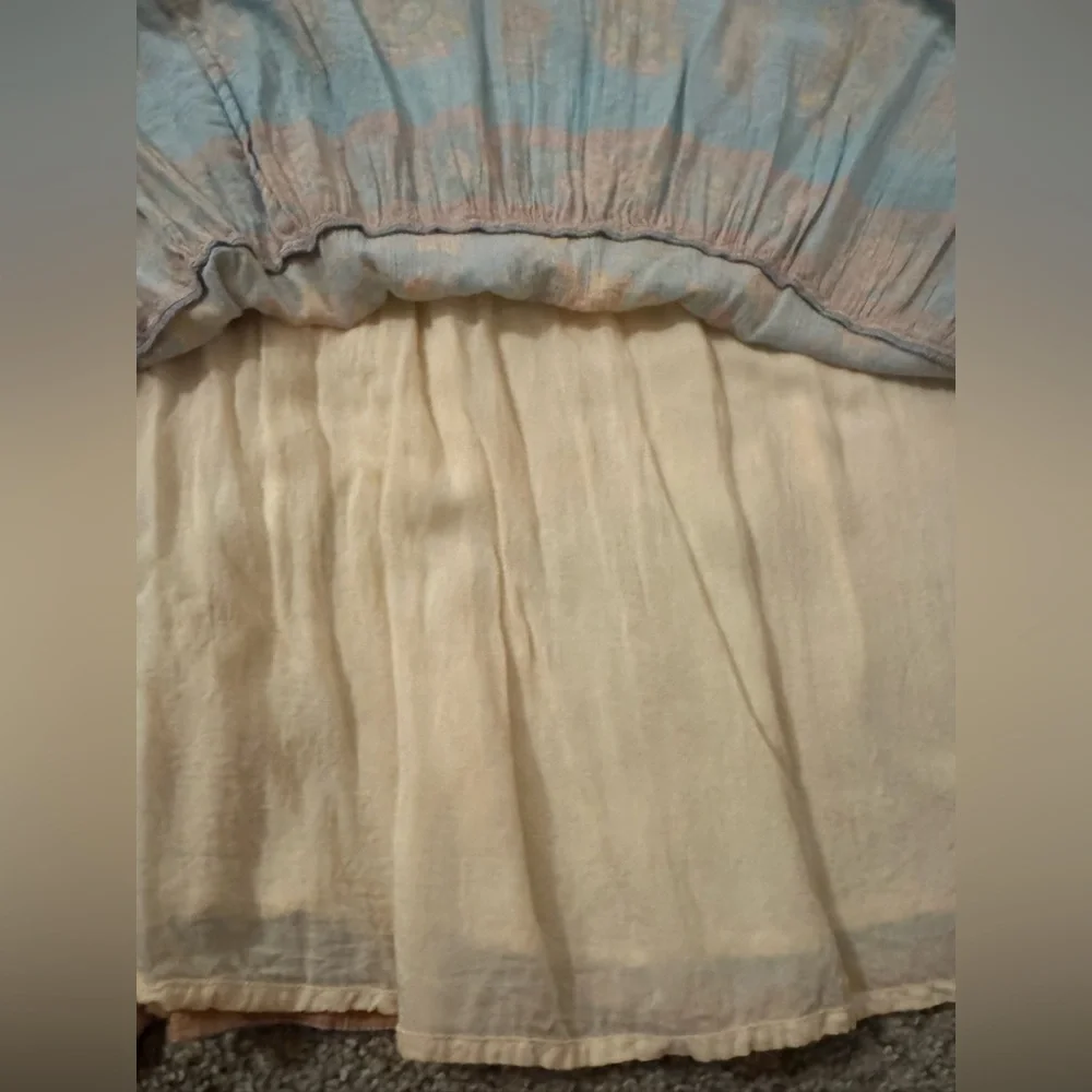 Spell & the Gypsy Collective Juniper Boho Midi Dress Eggshell Blue M Medium 6 8 - Picture 13 of 15